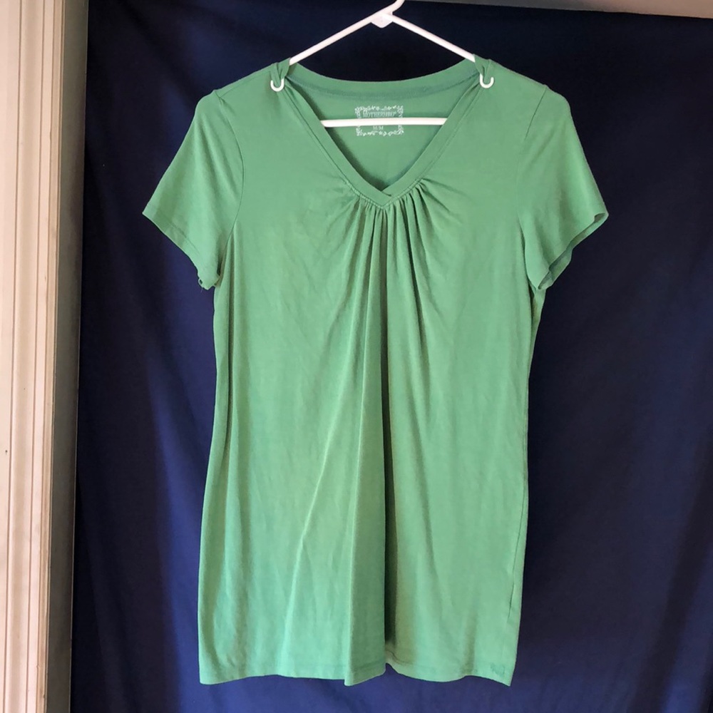 Olive green maternity top